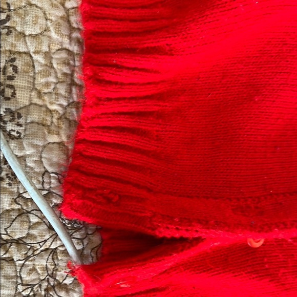 Vintage Blue Bird Red Sweater Cozy Knitwear As Is Size 2 - Picture 4 of 7